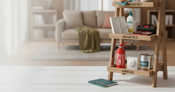 Airbnb maintenance schedule: per-turn, monthly, quarterly, annual — illustration about airbnb maintenance schedule
