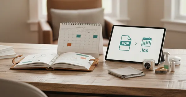 Maintenance schedule - Annual schedule with PDF and .ics export. HVAC, smoke detectors, deep cleans, all on cadence.